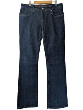 Y2K Bongo Low Rise Flare Dark Blue Flap Pocket Jeans